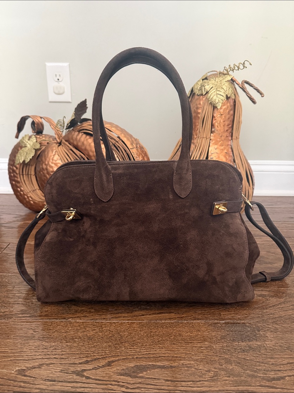 Claudia Firenze Classic Brown Suede Tote